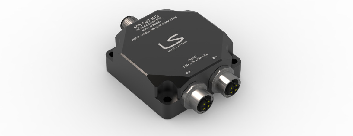 A2C-SG2 strain gauge signal conditioner with CAN Bus and M12 connectors